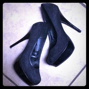 Black Lace Pumps